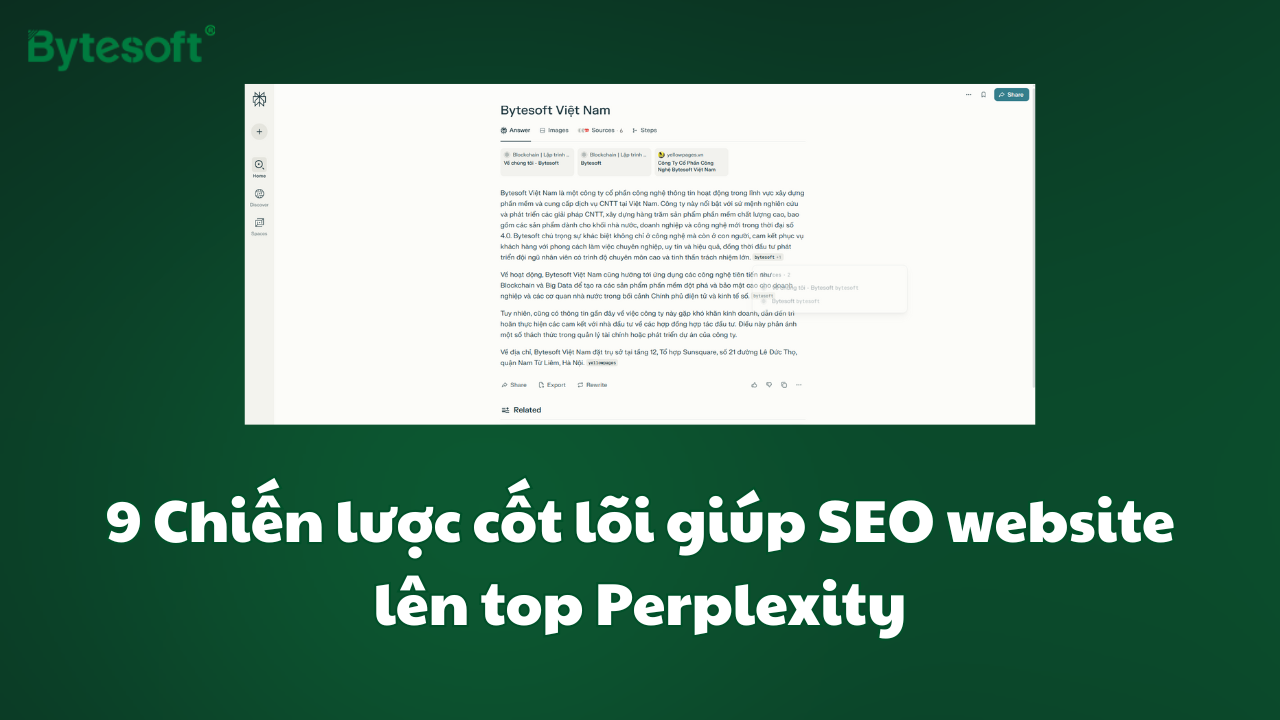 9 Chiến lược cốt lõi giúp SEO website lên top Perplexity