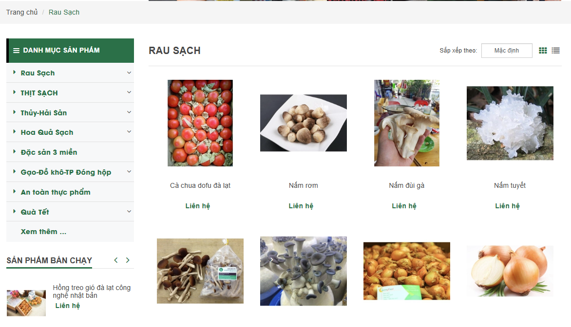 Giao diện website đầy đủ chức năng cho khách hàng