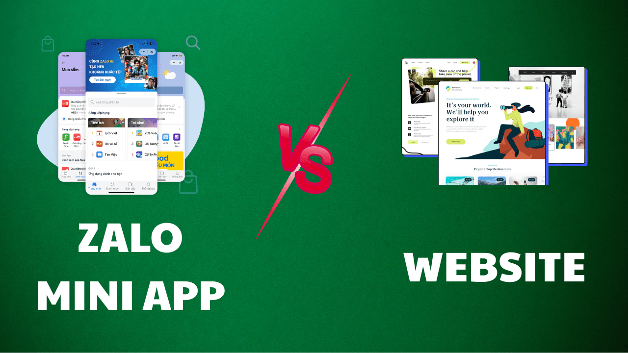 So sánh Zalo Mini App và Website: Chọn nền tảng nào tối ưu 2025?