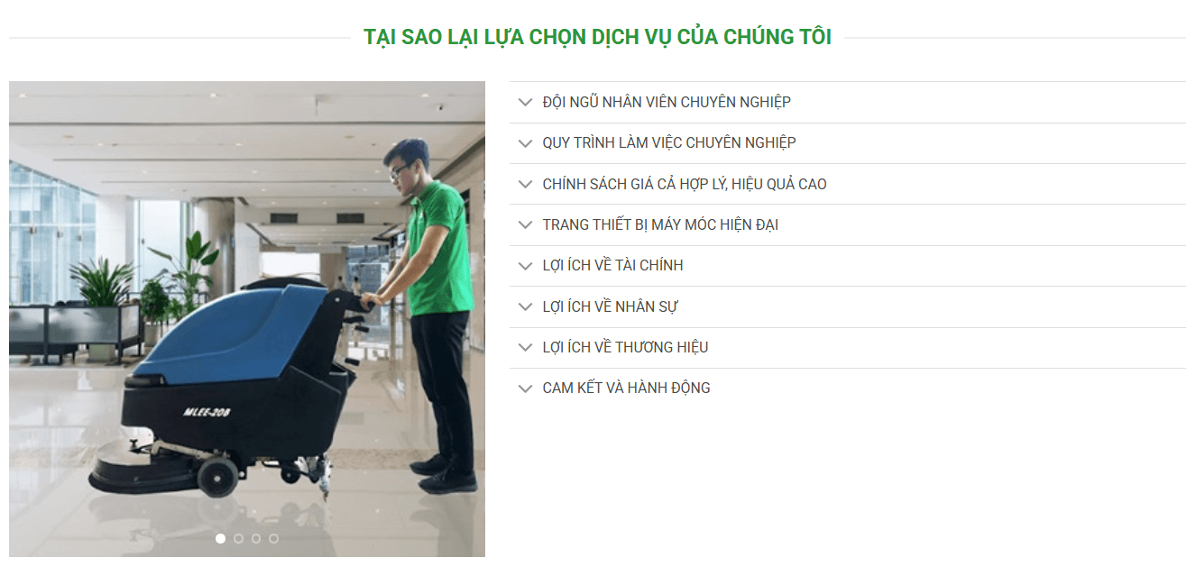 thiết kế website dịch vụ vệ sinh chuyên nghiệp