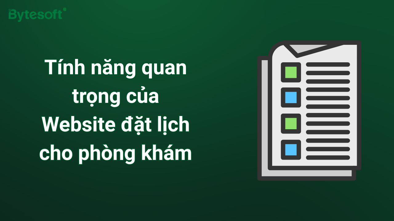 Tính năng quan trọng của Website đặt lịch cho phòng khám