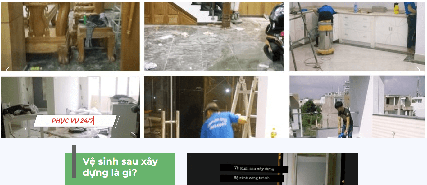 website vệ sinh sau xây dựng