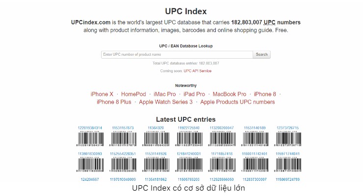 UPC Index